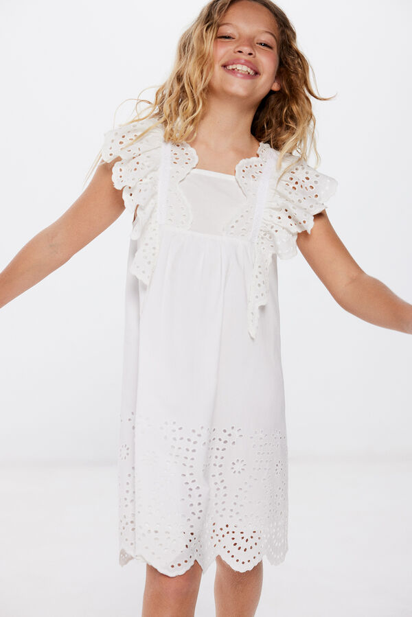 Springfield Kids Vestido bordado su&iacute;&ccedil;o menina estampado