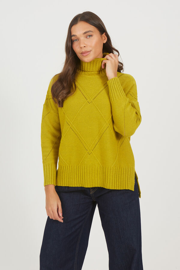 Brave Soul Su&eacute;ter malha com diamantes estampado