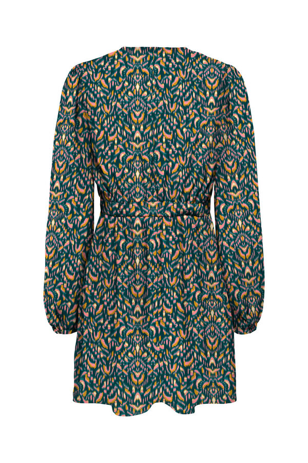Only Kurzes Kleid V-Ausschnitt verde