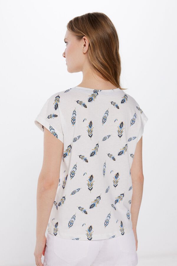 Springfield T-shirt estampada castanho
