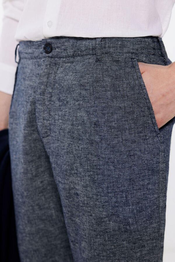 Springfield Bermuda linho leve azul