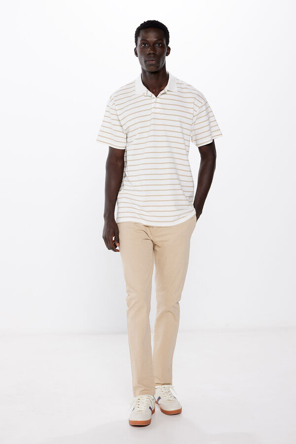 Springfield Polo rayas beige