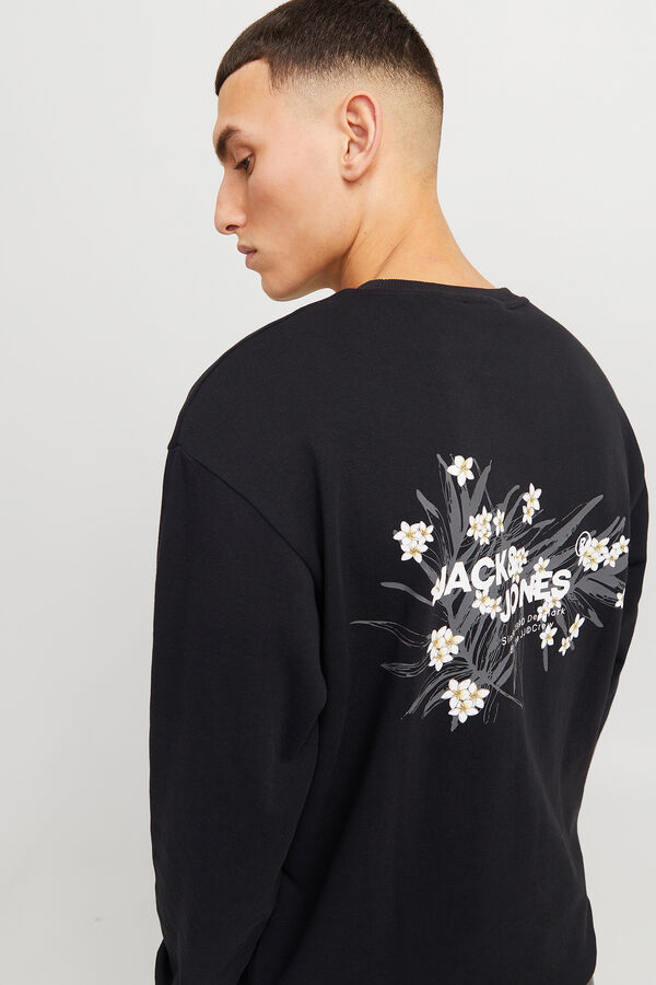 Jack & Jones Sweatshirt de ajuste padr&atilde;o preto
