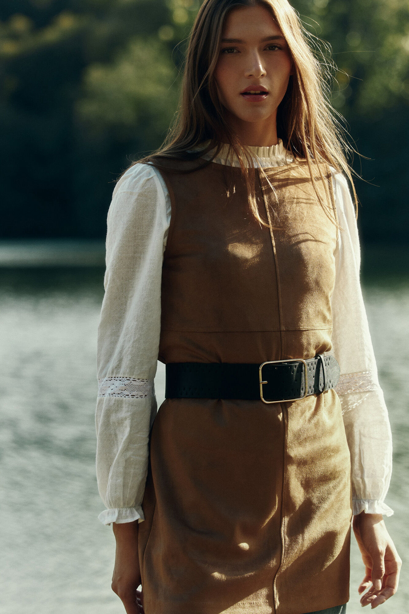 Springfield Vestido corto evas&eacute; antelina