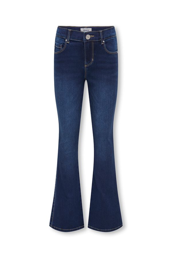 Only Girls Vaqueros flared fit azul
