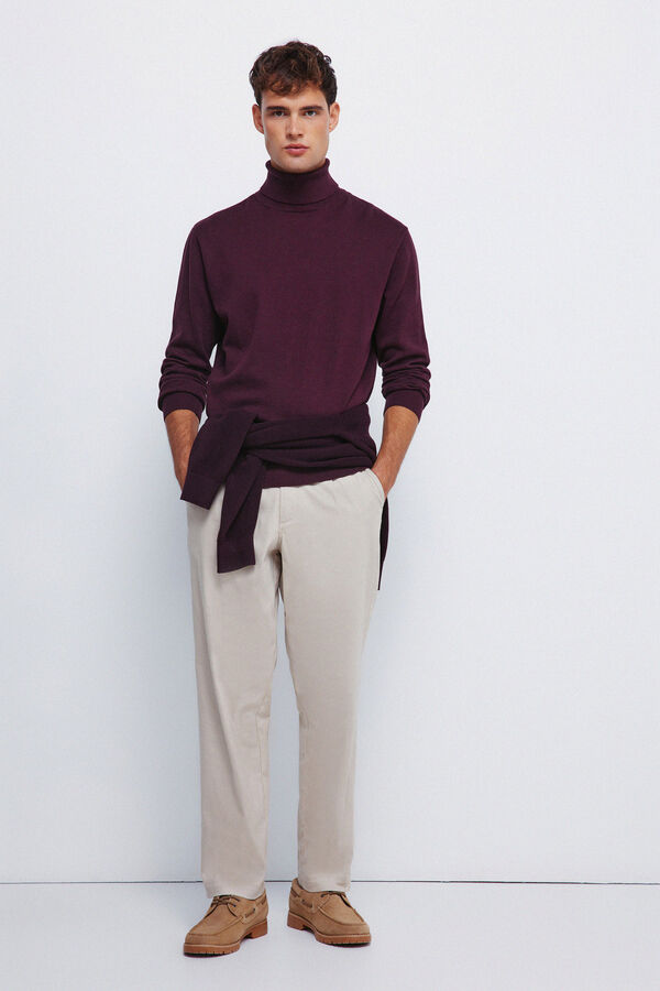 Springfield Jersey b&aacute;sico cuello alto naranja