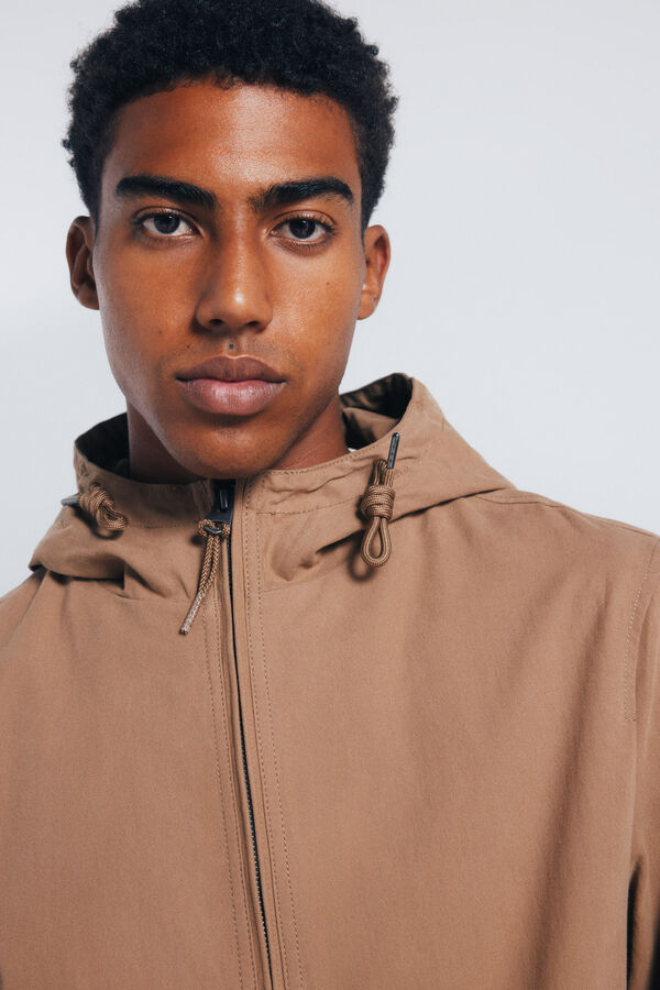 Springfield Parka algod&atilde;o castanho