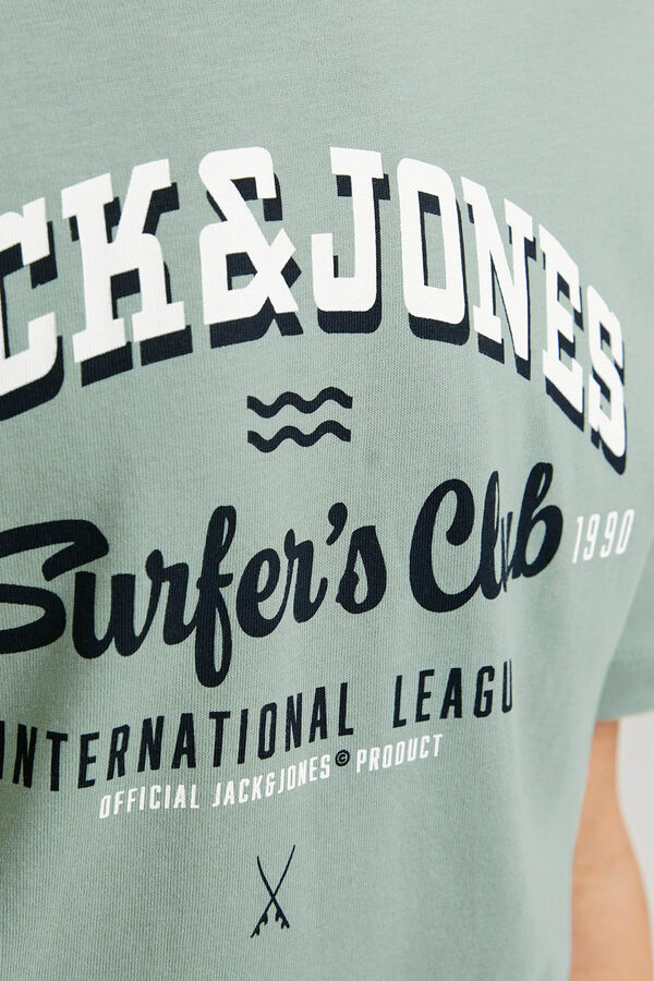 Jack & Jones Junior Camiseta regular fit estampada verde
