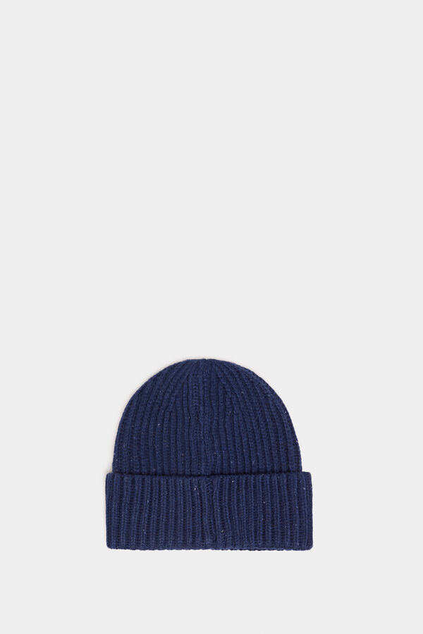 Springfield Gorro de malha neps azul