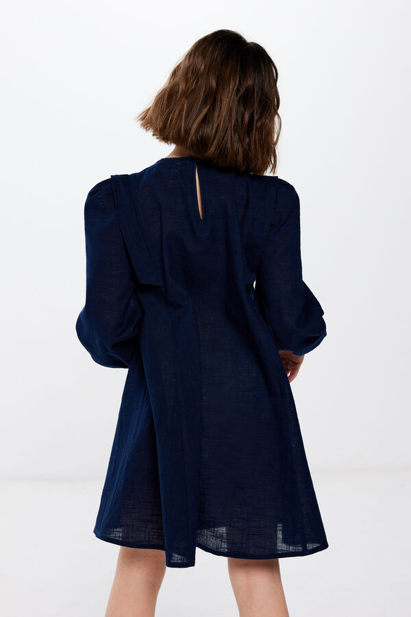 Springfield Kids Vestido bordado menina azul