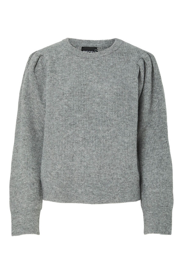 Pieces Camisola de malha cinzento