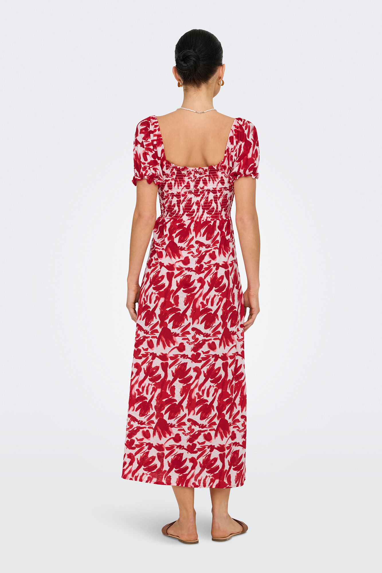 JDY Vestido largo nido de abeja