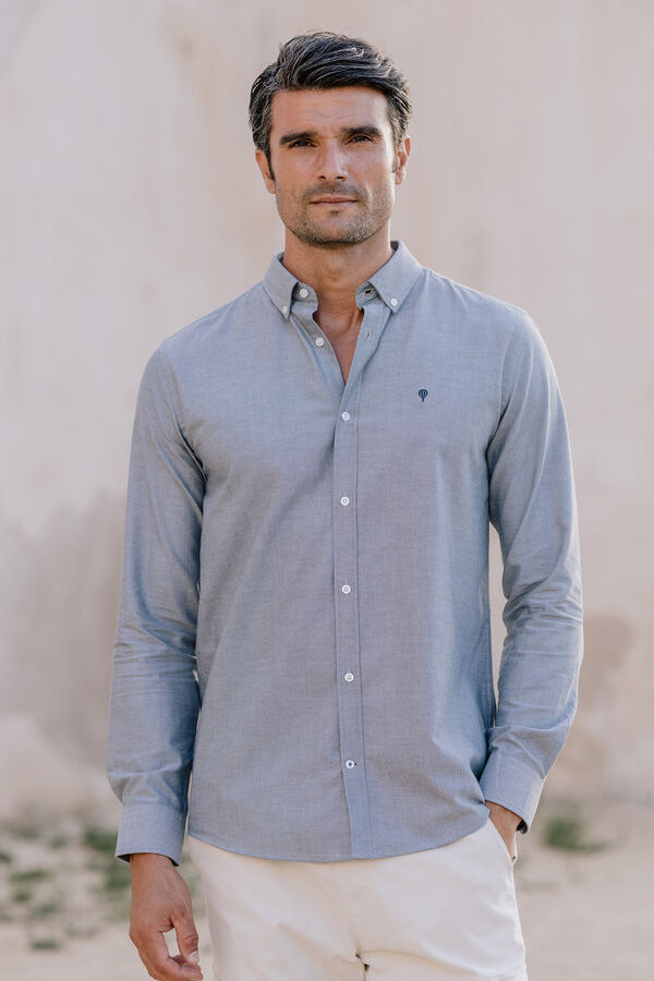 Celopman Camisa Oxford Lisa azul