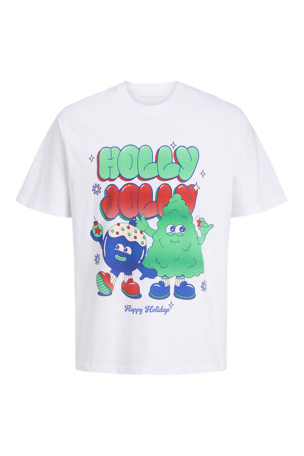 Jack & Jones Junior Camiseta de Natal de manga curta  branco
