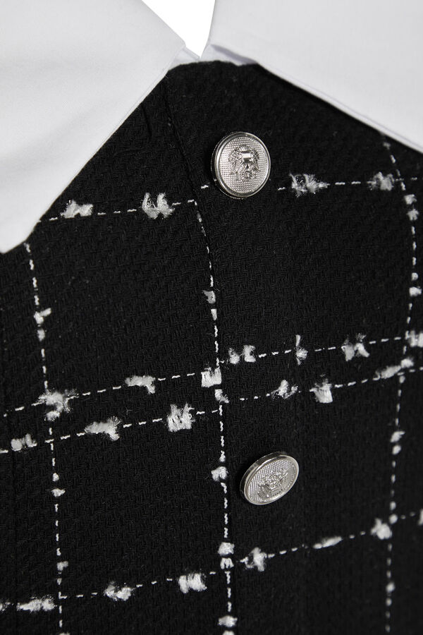 Trendyol Vestido mini cuello camisero negro