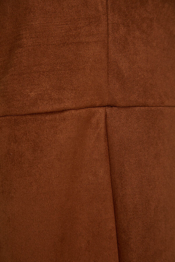 Trendyol Vestido mini efeito camur&ccedil;a cru