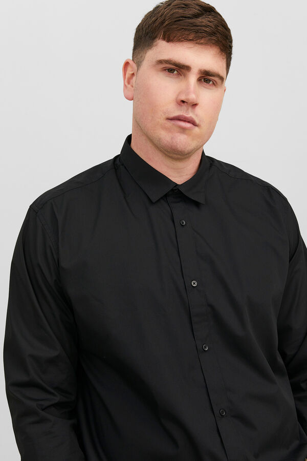 Jack & Jones PLUS Camisa Slim Fit Plus preto
