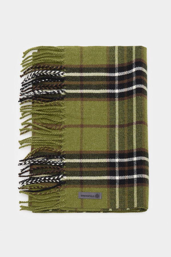 Springfield Cachecol xadrez xadrez verde estampado