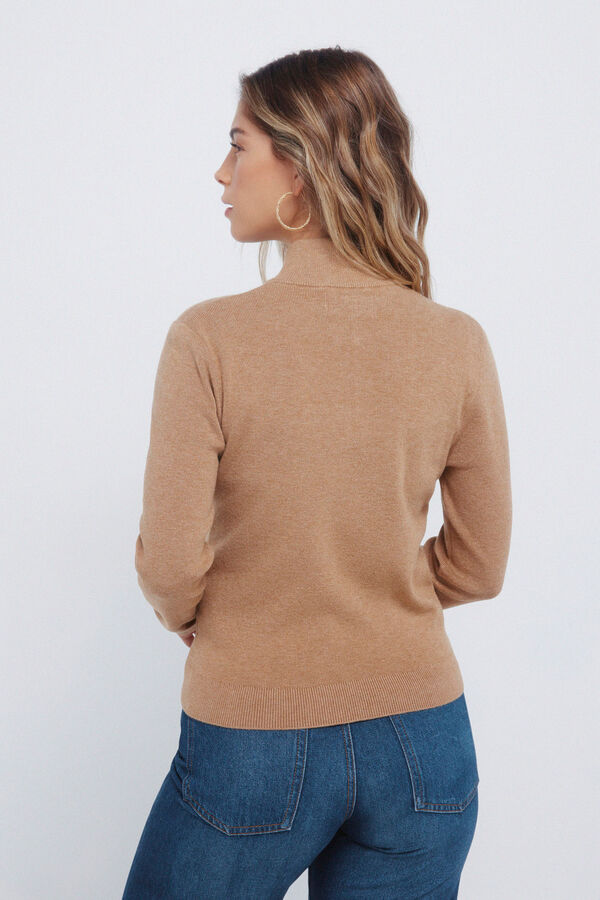 Springfield Cardigan cremallera nude