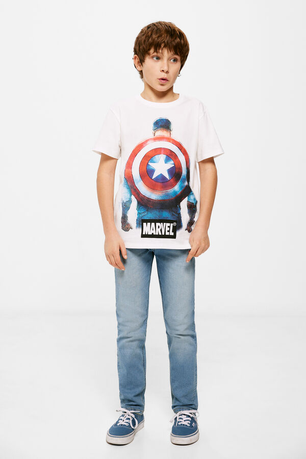 Springfield Kids T-shirt Marvel Capit&atilde;o Am&eacute;rica menino bege