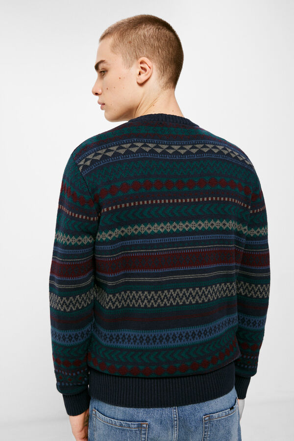 Springfield Jersey fantas&iacute;a jacquard azul