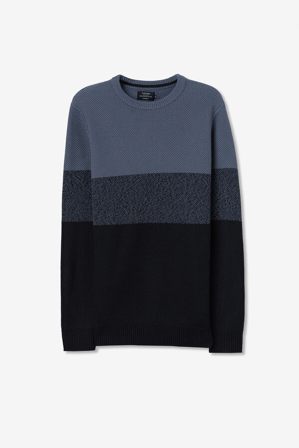 Tiffosi Camisola de malhas às riscas azul