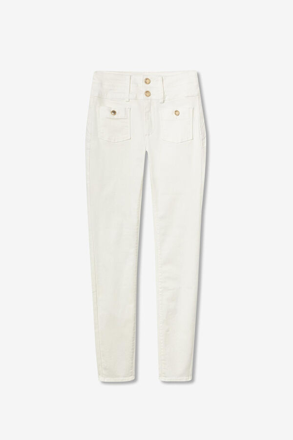 Tiffosi Jeans Skinny cintura alta blanco