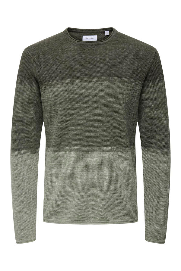 Only & Sons Jersey de hombre de cuello redondo. Regular fit. gris