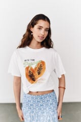 High Spirits Papaya t-shirt blanco
