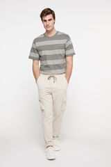 Only & Sons Camiseta estampado rayas gris