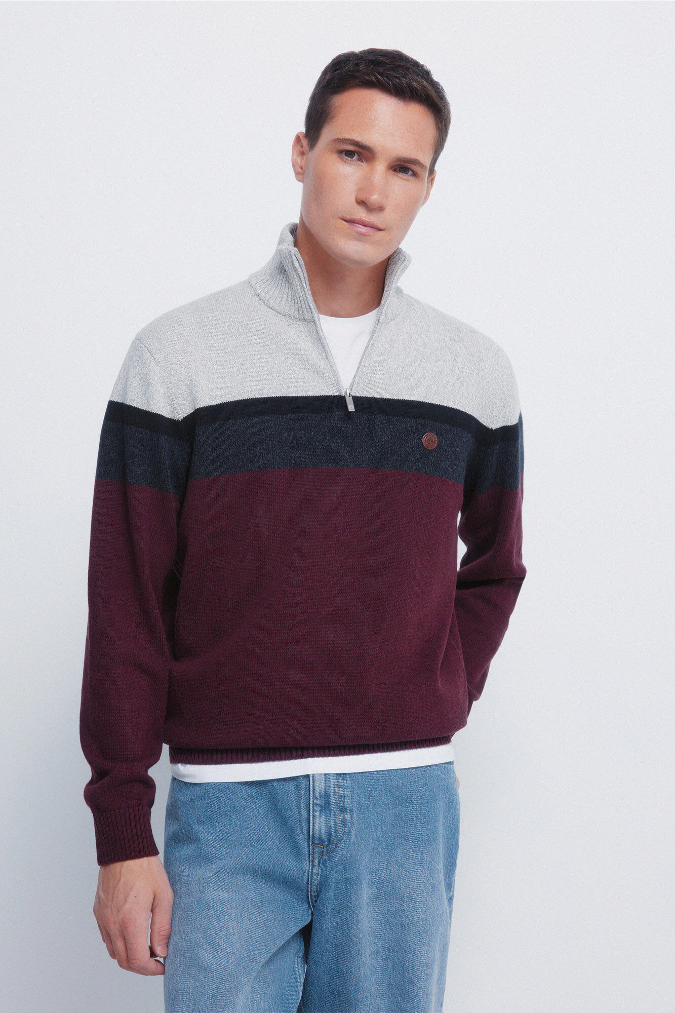 Springfield Jersey cremallera bloque color