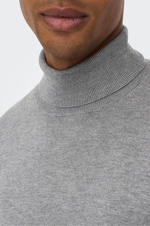 Only & Sons Jersey cuello vuelto gris