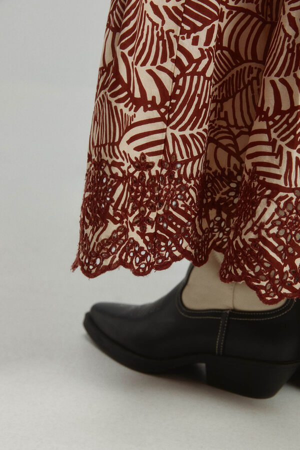 Only Vestido largo regular fit tostado