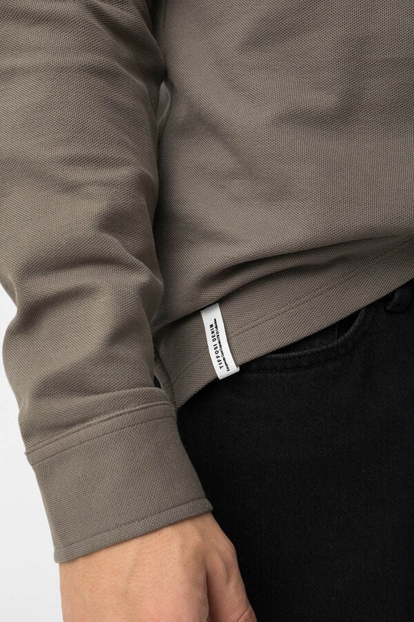 Tiffosi Polo de manga larga beige