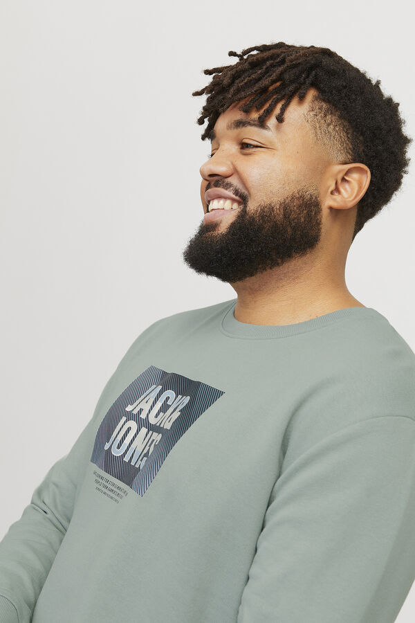 Jack & Jones PLUS Sweatshirt Plus com ajuste padrão verde