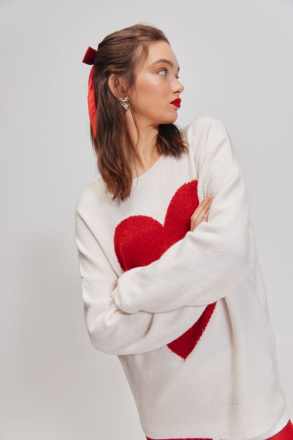 Springfield Jersey corazón intarsia estampado