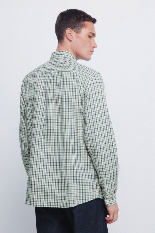 Springfield Camisa xadrez pequena verde