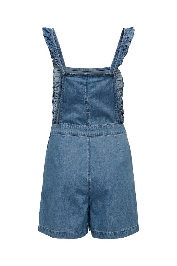 Only Macacão curto tencel azul