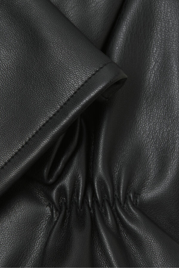 Jack & Jones Guantes efecto piel negro