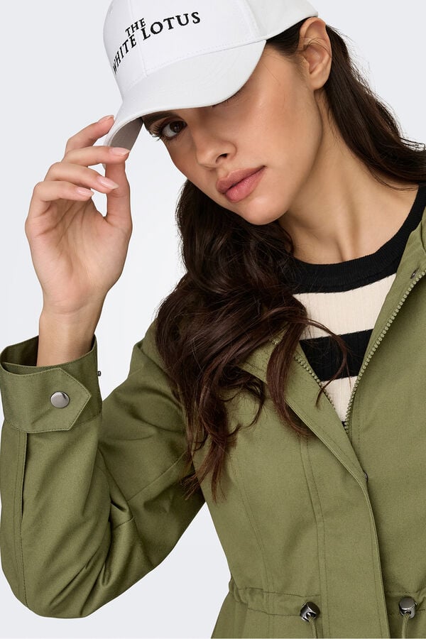 JDY Parka con capucha verde