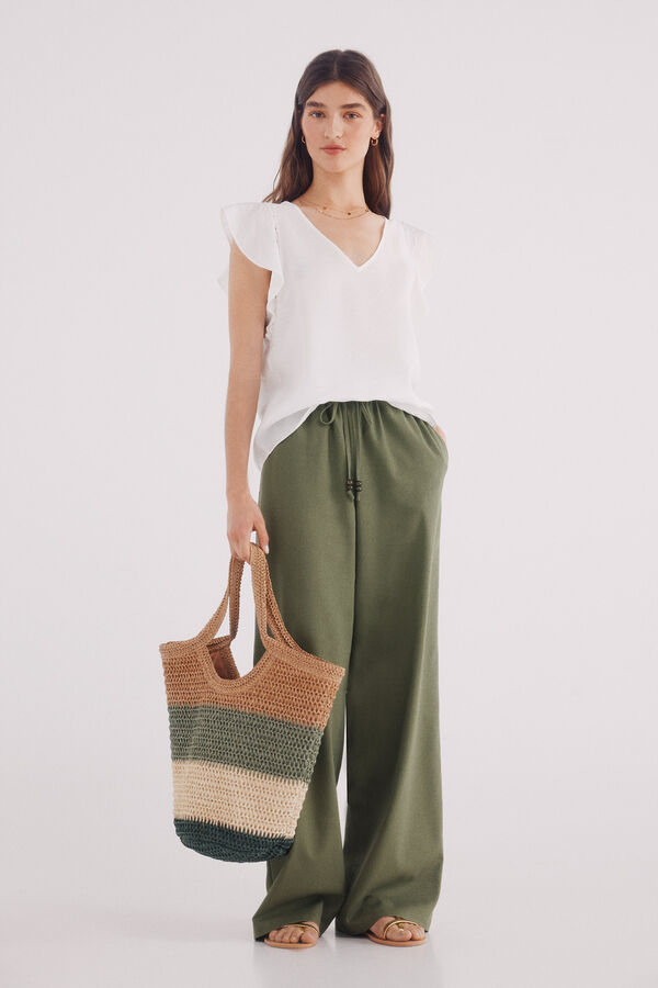 Springfield Blusa folhos cru