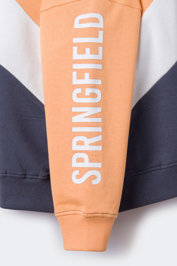 Springfield Kids Sudadera color block ni&ntilde;o azul