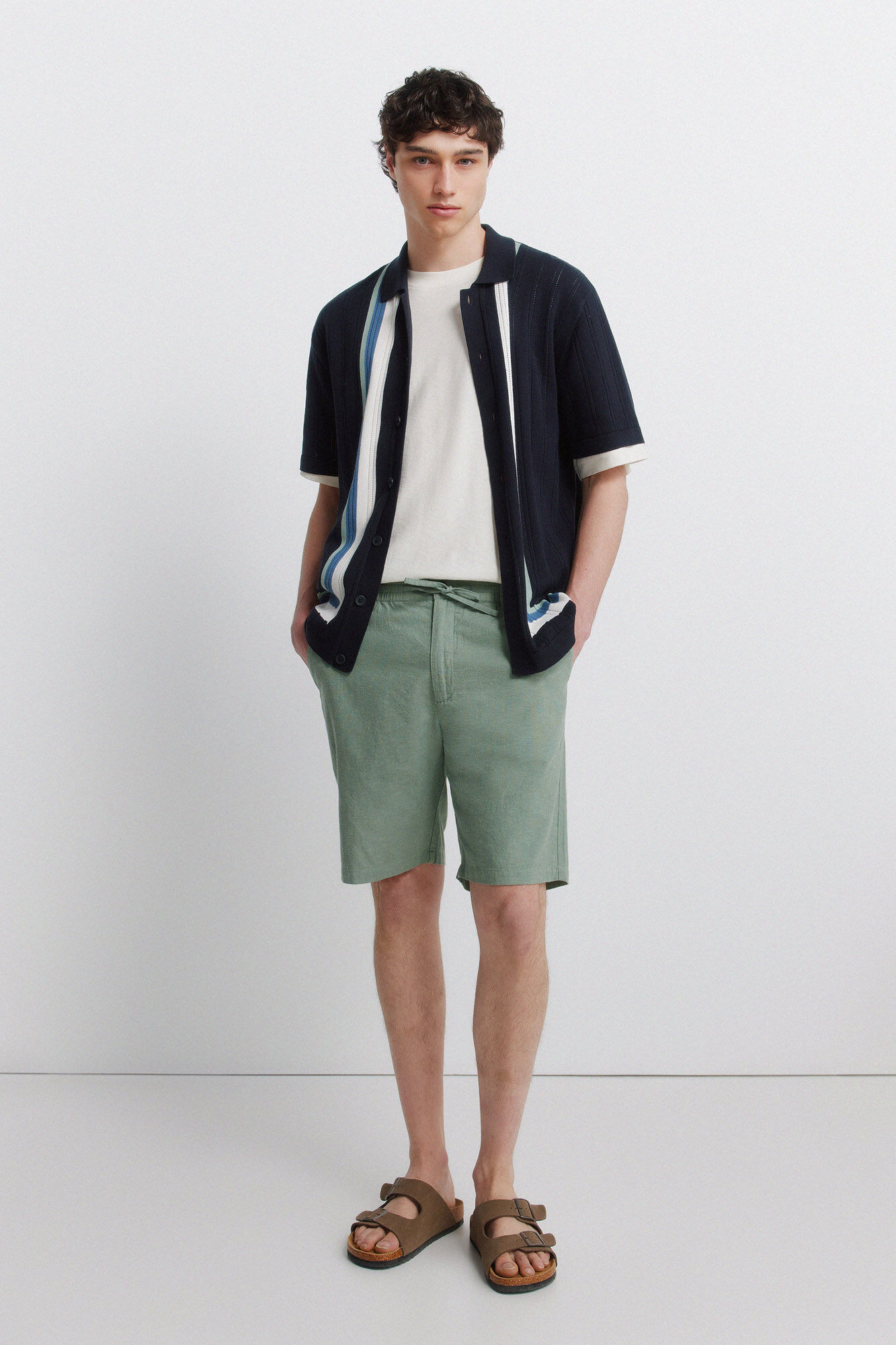 Springfield Bermuda lino comfort slim fit