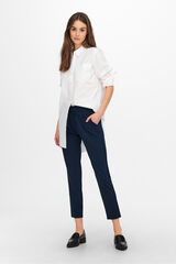 JDY Pantal&oacute;n recto pinzas azul