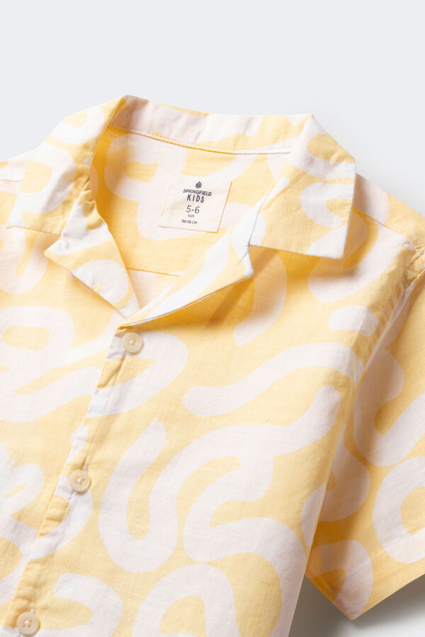 Springfield Kids Camisa geometrica ni&ntilde;o amarillo
