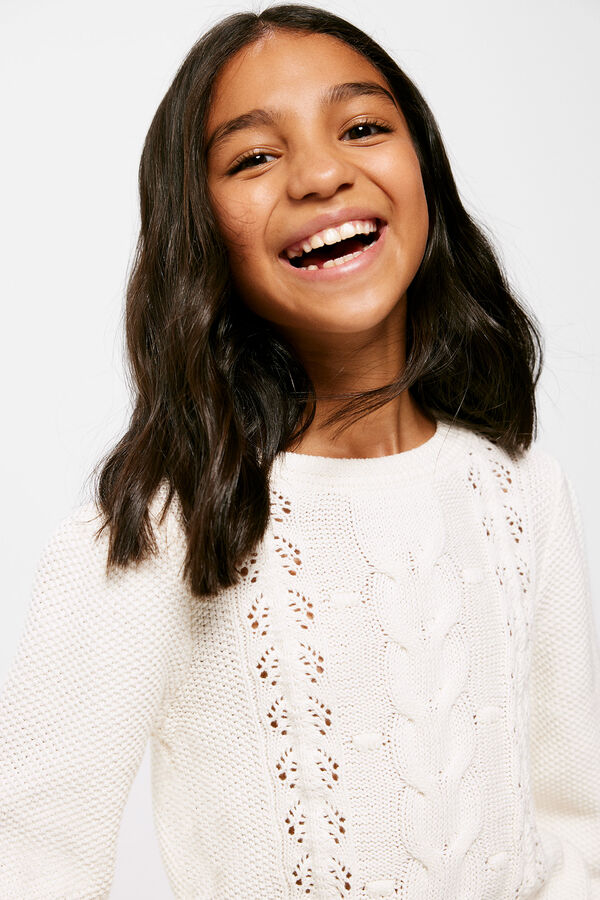 Springfield Kids Camisola rendilhada para menina cru