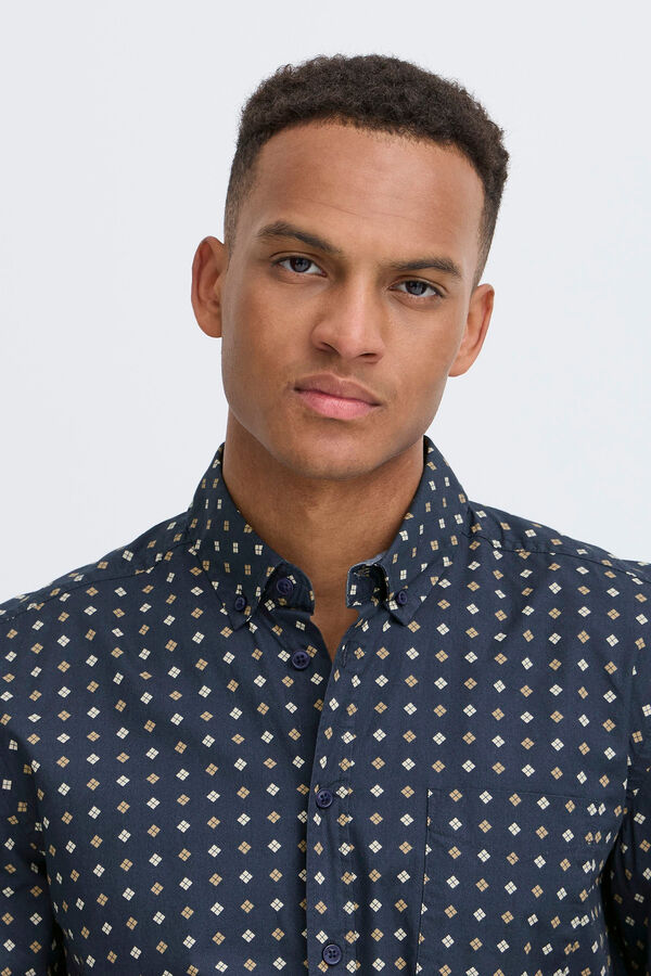 Blend Camisa Manga Larga azul