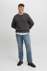 Jack & Jones PLUS Jersey b&aacute;sico de punto liso gris