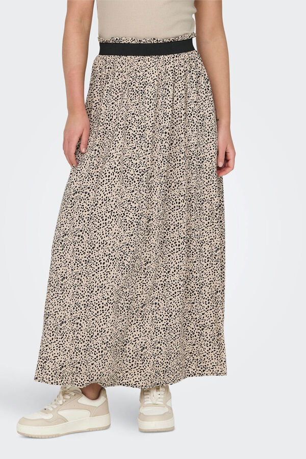 Only Falda larga tostado