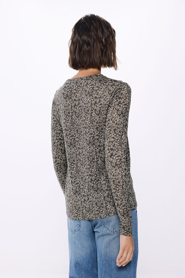 Springfield Camiseta botones hombro marfil